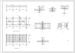各类型钢结构雨棚施工图